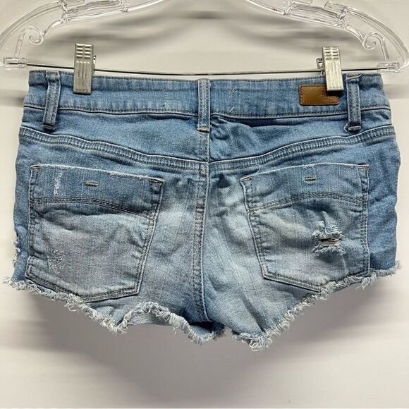 RSQ Womens Cabo Cut Off Shorts in Distresesed Light Blue Wash 3 - Picture 6 of 8